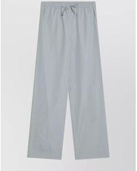 Loulou de Saison - Cotton Trousers With Wide Leg And Elastic Waistband - Lyst