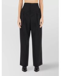 Isabel Marant - Wool Regular-Fit Wide-Leg Trousers - Lyst