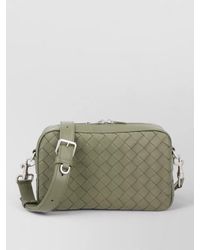 Bottega Veneta - Leather Small Braided Crossbody Bag - Lyst