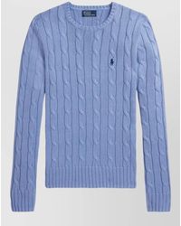 Polo Ralph Lauren - Cable-Knit Slim-Fit Cotton Crew-Neck Jumper - Lyst