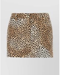 Michael Kors - Animal Print Mini Skirt With Belt Loops - Lyst