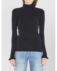 Valentino Garavani - Ruffled High Neck Slim Fit Sweater - Lyst