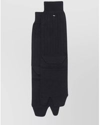 Maison Margiela - Wool Ribbed Tabi Ankle Socks - Lyst