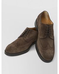 Tod's - Suede Lace Up Brogues Leather Sole - Lyst