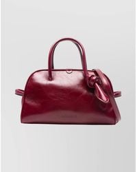 Jacquemus - Curved Leather Shoulder Bag With Knot Detail - Lyst