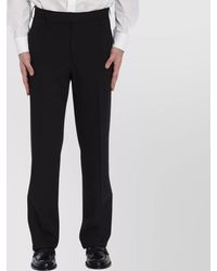 Lardini - Wool Straight-Leg Tailored Trousers With Back And Side Pockets - Lyst