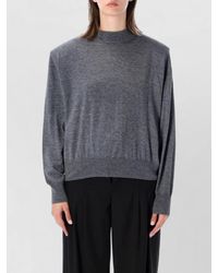 Frankie Shop - Wool-Blend Ribbed High-Neck Padded-Shoulder Sweater - Lyst