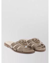 Pinko - Cut Out Flat Sole Open Toe Sandals - Lyst