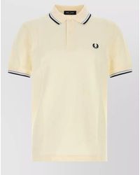 Fred Perry - Piquet Shirt Polo Collar Short Sleeves - Lyst