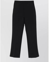 Elisabetta Franchi - High-Waisted Cropped Trousers With Pocket Details - Lyst