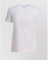 Max Mara - Crew Neck Short Sleeves Soft Fabric Tops - Lyst