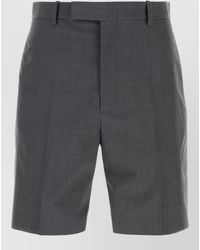 Jil Sander - Wool Bermuda Shorts Belt Loops Knee Length - Lyst
