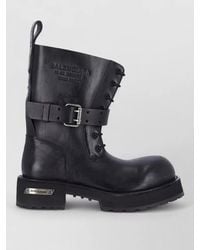 Balenciaga - Chunky Sole Ankle Boots Round Toe Pull Tab - Lyst