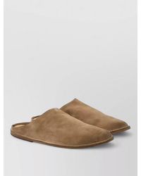 Marsèll - Suede Leather Round Toe Flat Sabot - Lyst