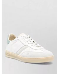 Woolrich - Leather Logo Print Low-Top Sneakers - Lyst