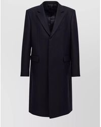 Givenchy - Long Single-Breasted Coat With Notched Lapel - Lyst