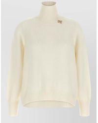 Fabiana Filippi - Virgin Wool Ribbed Turtleneck Sweater - Lyst