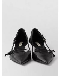 Prada - Ballerina Shoes Bow Detail Kitten Heel - Lyst