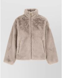 Tatras - Faux Fur High Neck Coat - Lyst