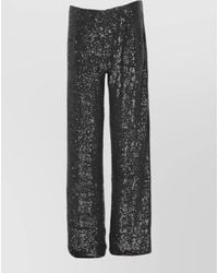 P.A.R.O.S.H. - Straight Pants Sequin Detail Wide Leg - Lyst