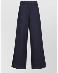 Dries Van Noten - Penn High Waist Wide Leg Denim Trousers - Lyst