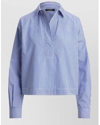 Ralph Lauren - Striped Cropped Shirt - Lyst