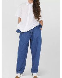 Loewe - Draped Cotton Shirt Asymmetrical Hem Design - Lyst