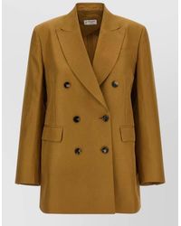 Alberto Biani - Linen Viscose Blazer Jacket Back Vent - Lyst
