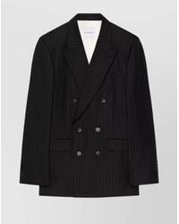 Givenchy - Striped Slim-Fit Wool Double-Breasted Blazer - Lyst