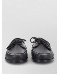 Paraboot - Barth Boat Shoes Contrast Stitching Round Toe - Lyst