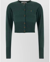 Vivienne Westwood - Cotton Blend Bea Cropped Cardigan Knit - Lyst