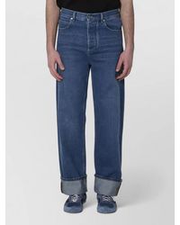 Bottega Veneta - Denim Cuffed Mid-Rise Wide-Leg Trousers - Lyst