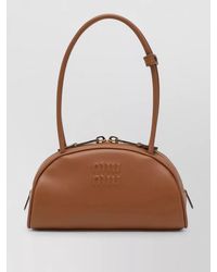 Miu Miu - Top Handle Leather Shoulder Bag - Lyst