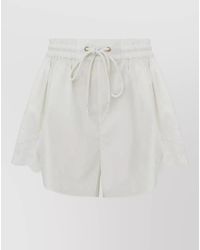 Zimmermann - Daylight Cotton Shorts Elasticated Waist Embroidery - Lyst