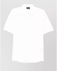 Emporio Armani - Cotton Polo Shirt Regular Fit Short Sleeves - Lyst