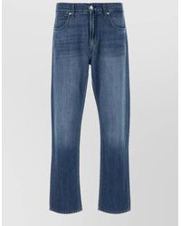 7 For All Mankind - Modern Straight Leg Denim Five Pocket Trousers - Lyst