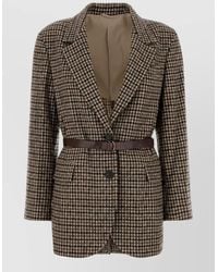 Brunello Cucinelli - Embroidered Wool Blend Blazer - Lyst