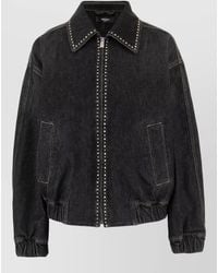 Versace - Studded Denim Jacket - Lyst