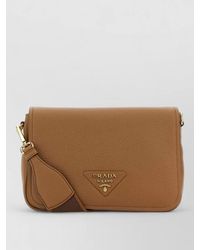 Prada - Leather Crossbody Bag Tone Hardware Adjustable - Lyst
