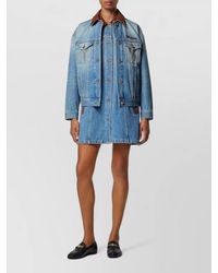 Versace - Denim Sleeveless A-Line Mini Dress - Lyst