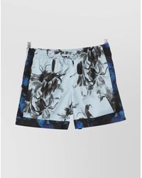 Dries Van Noten - Floral Print Mid-Length Beachwear With Elastic Waist - Lyst