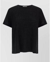 Co. - Silk Linen Fine-Knit Relaxed-Fit Short-Sleeve T-Shirt - Lyst