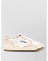 Autry - Lace Up Low Profile Rubber Sole Sneakers - Lyst