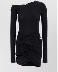 Nensi Dojaka - Asymmetrical Draped Fitted Mini Dress - Lyst