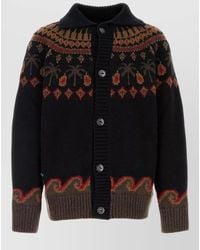 Alanui - Embroidered Virgin Wool Cardigan - Lyst
