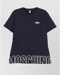 Moschino - Cotton Logo Print Short Sleeve T-Shirt - Lyst