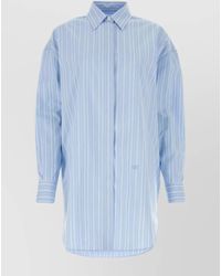Off-White c/o Virgil Abloh - Striped Cotton Poplin Shirt Dress - Lyst