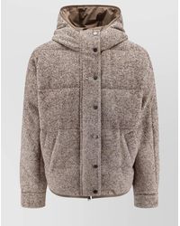 Brunello Cucinelli - Wool And Silk Reversible Down Jacket - Lyst