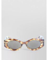 Alaïa - Acetate Oval Frame Patterned Sunglasses - Lyst