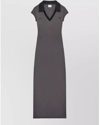 Courreges - Cotton Polo Maxi Dress - Lyst